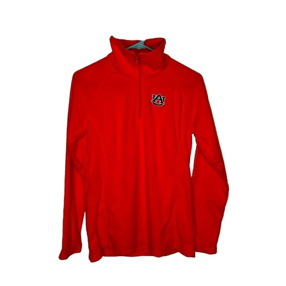 Auburn University Tigers‎ Columbia Womens Pullover 1/4 Zip Fleece Orange Medium - Picture 3 of 9